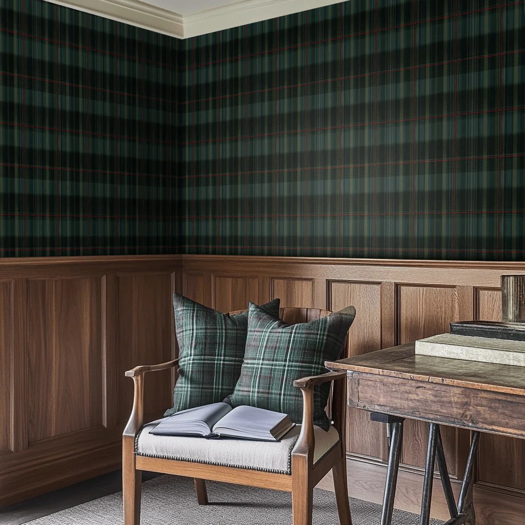 Classic green tartan background